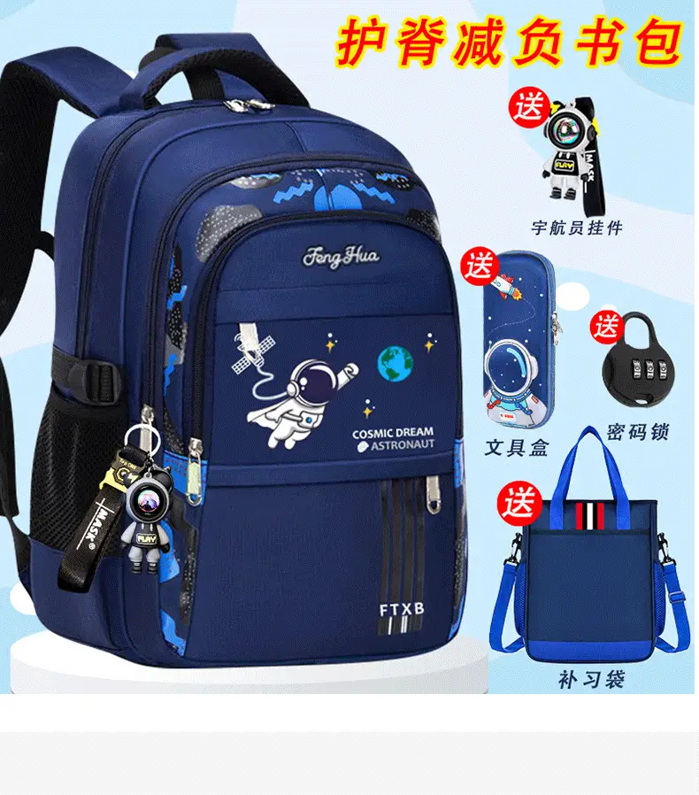 Children's Schoolbags for Primary School Boys from Grades 1 to 6, Spine-Protecting, Lightweight, Waterproof, Portable, Space-Resistant, Dirt-Resistant, Travel Backpacks — feature 5