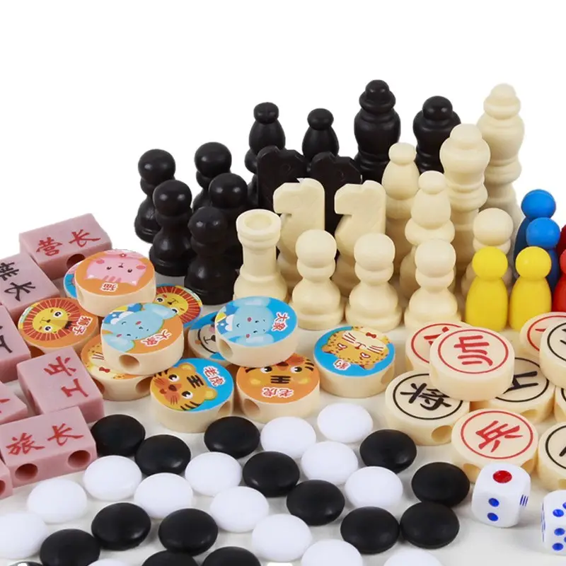 Manufacturer's Ready-Stock Multifunctional Chess Pieces: Checkers, Backgammon, Flying Chess, Chinese Chess, Military Chess, Animal Chess, International Chess