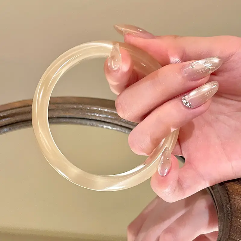 Real Gold Electroplated Geometric Open Bracelet Korean Style Ins Retro Accessible Luxury Bracelet Niche Personalized Design Hand Jewelry for Women