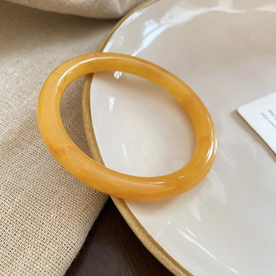 Real Gold Electroplated Geometric Open Bracelet Korean Style Ins Retro Accessible Luxury Bracelet Niche Personalized Design Hand Jewelry for Women