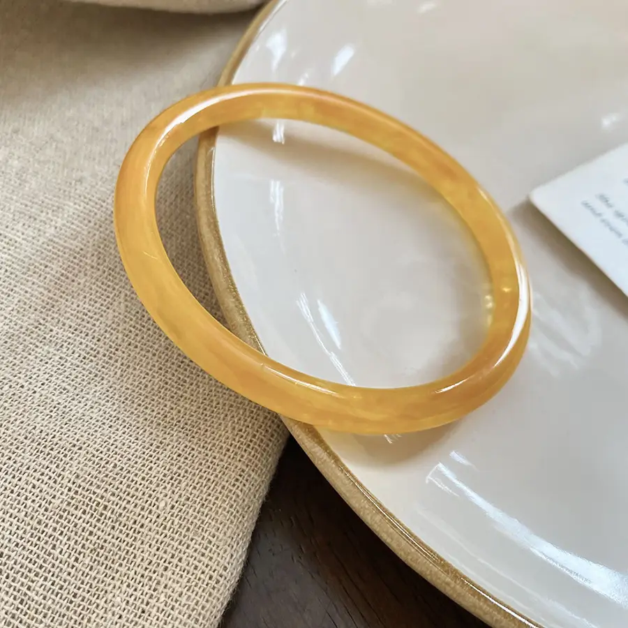 Real Gold Electroplated Geometric Open Bracelet Korean Style Ins Retro Accessible Luxury Bracelet Niche Personalized Design Hand Jewelry for Women