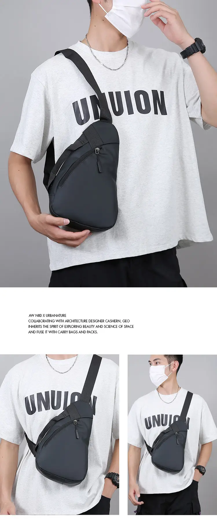 Lightweight Japanese Style Chest Bag for Men — feature 21