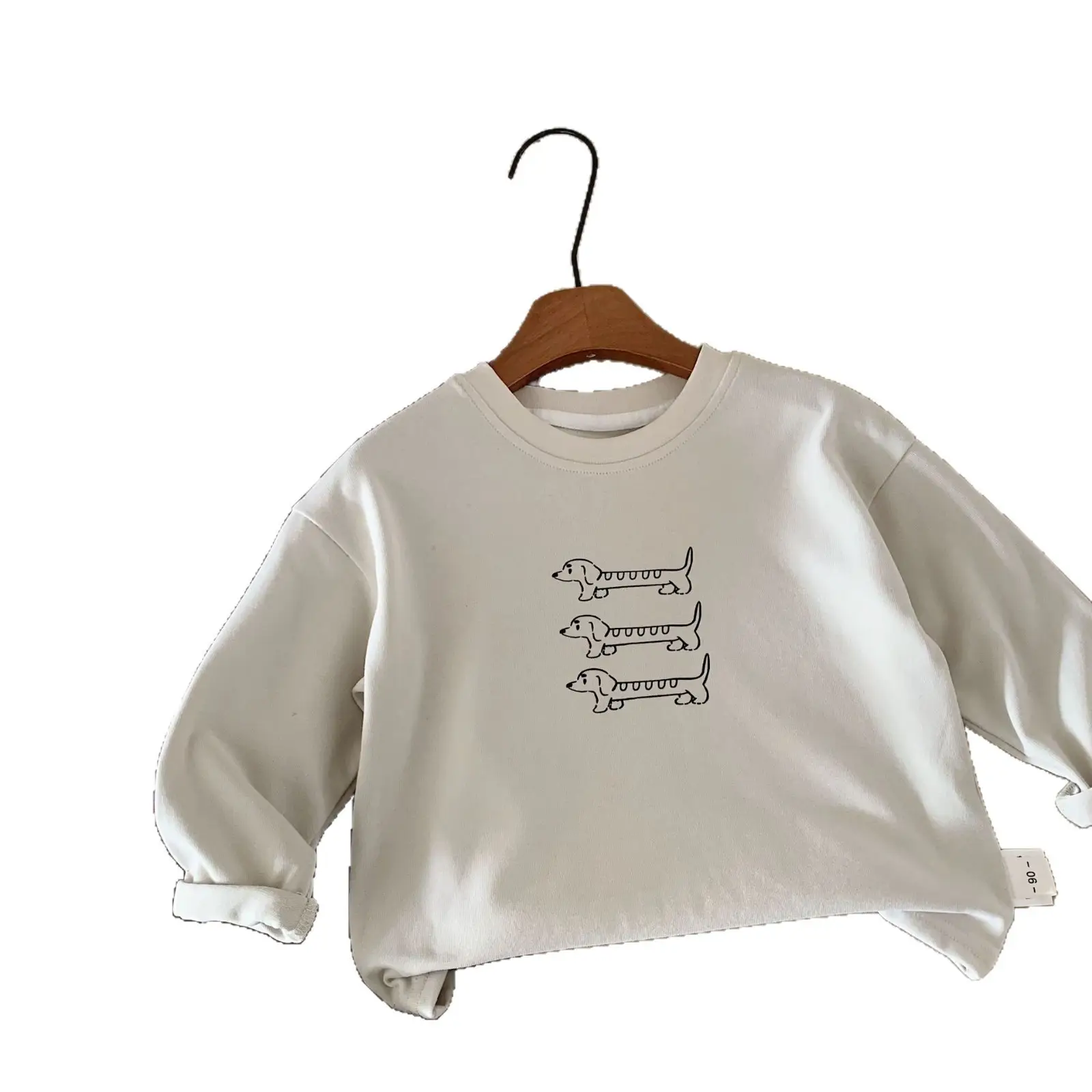 Bangcheng Kids White Graphic Sweatshirt 2026 Spring - Image 8
