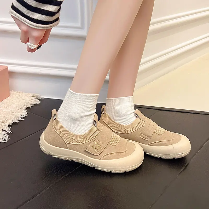 Summer New Casual Slip-On Velcro Mesh Breathable Fashionable Lightweight Thin Soft-Soled Women's Casual Sports Shoes - Image 5