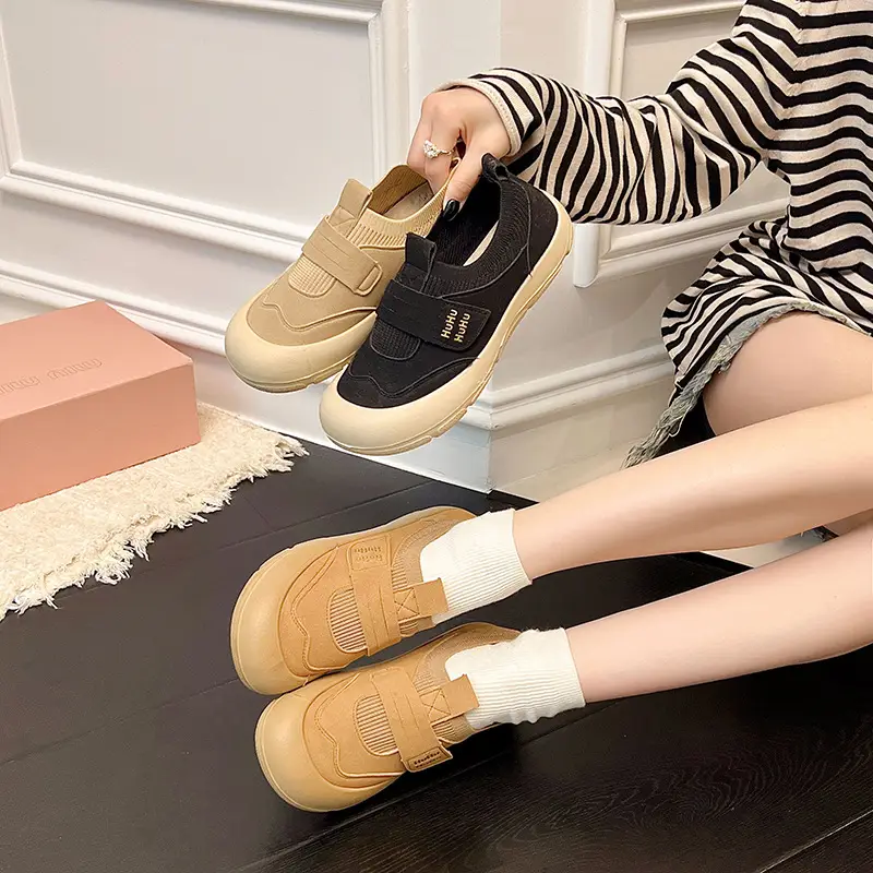 Summer New Casual Slip-On Velcro Mesh Breathable Fashionable Lightweight Thin Soft-Soled Women's Casual Sports Shoes - Image 6