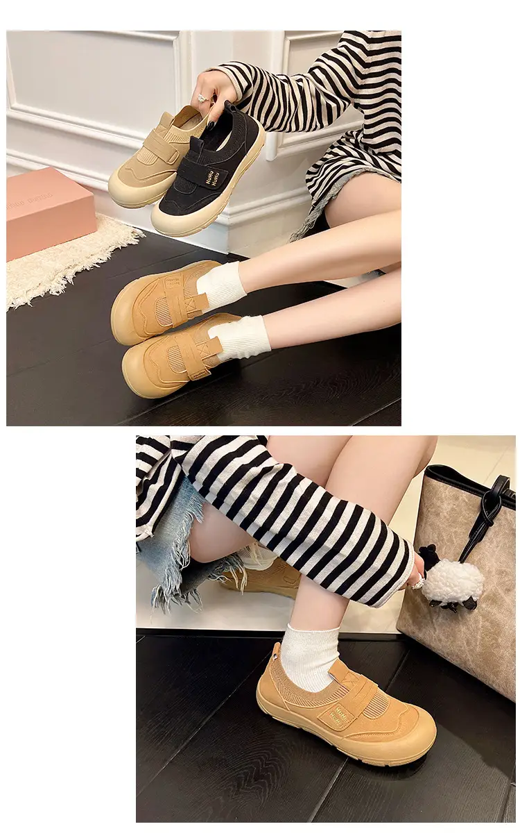 Summer New Casual Slip-On Velcro Mesh Breathable Fashionable Lightweight Thin Soft-Soled Women's Casual Sports Shoes — feature 11