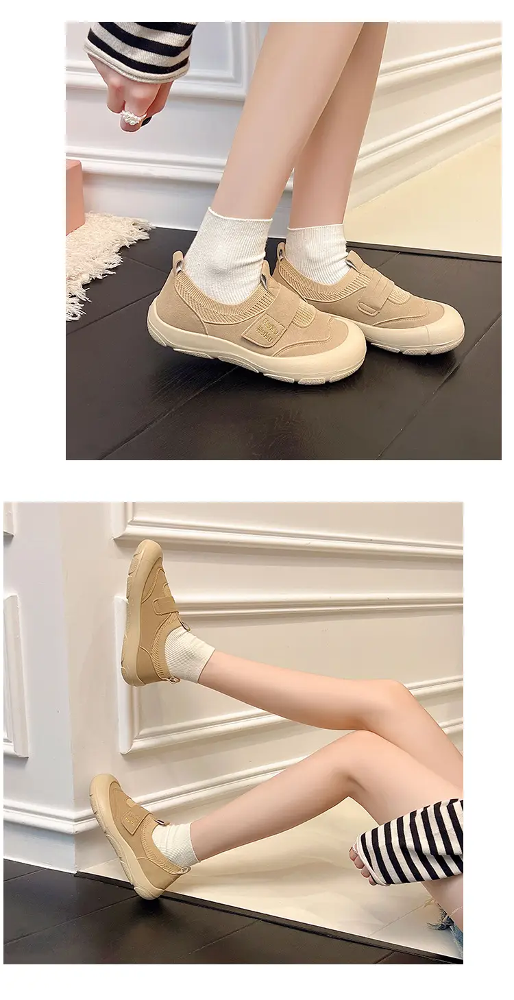Summer New Casual Slip-On Velcro Mesh Breathable Fashionable Lightweight Thin Soft-Soled Women's Casual Sports Shoes — feature 13