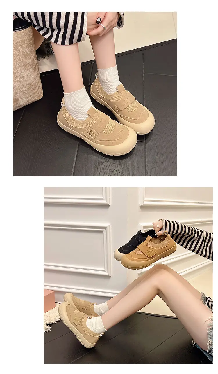 Summer New Casual Slip-On Velcro Mesh Breathable Fashionable Lightweight Thin Soft-Soled Women's Casual Sports Shoes — feature 14