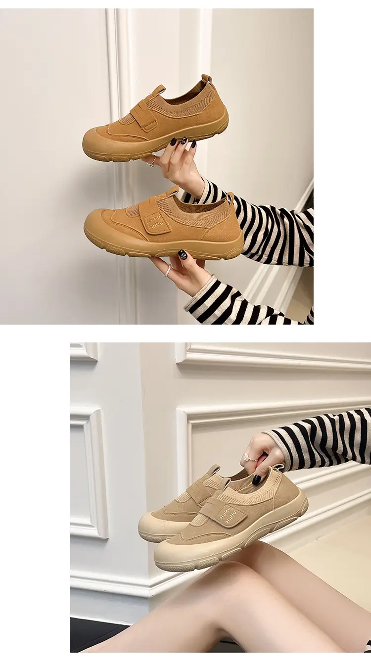 Summer New Casual Slip-On Velcro Mesh Breathable Fashionable Lightweight Thin Soft-Soled Women's Casual Sports Shoes — feature 17