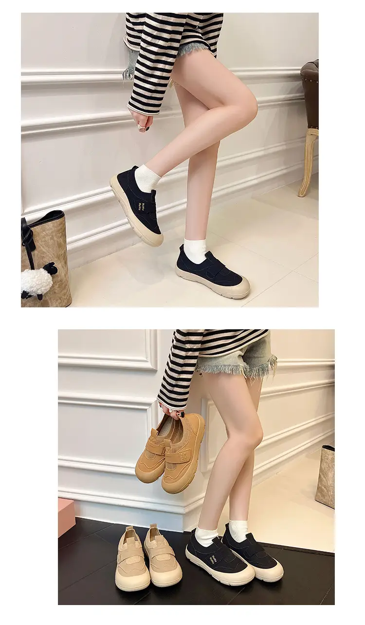 Summer New Casual Slip-On Velcro Mesh Breathable Fashionable Lightweight Thin Soft-Soled Women's Casual Sports Shoes — feature 9