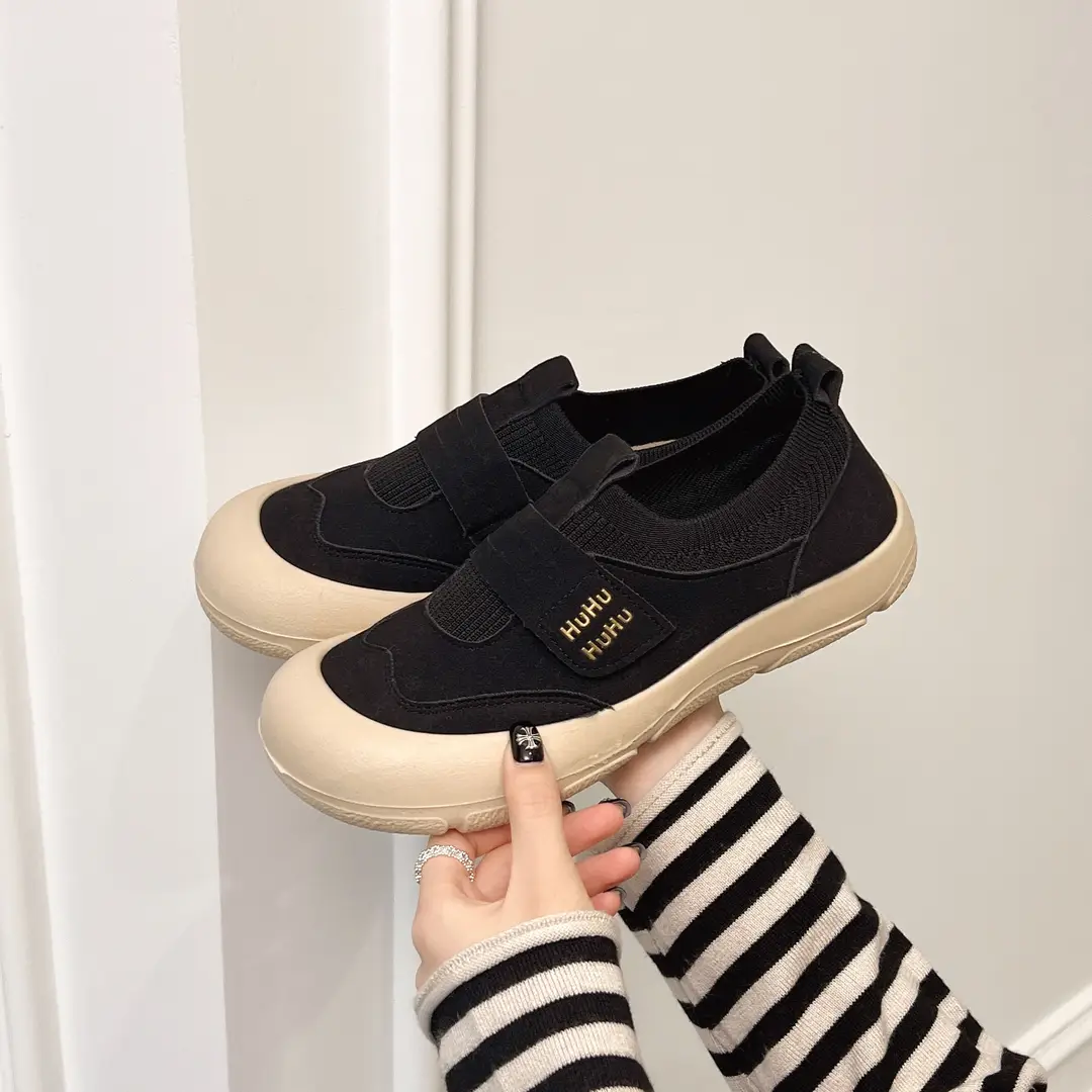 Summer New Casual Slip-On Velcro Mesh Breathable Fashionable Lightweight Thin Soft-Soled Women's Casual Sports Shoes - Image 2