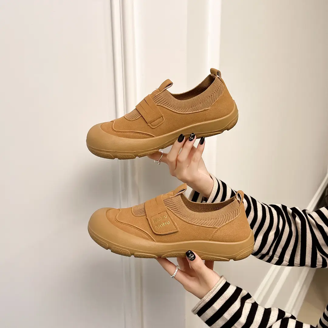 Summer New Casual Slip-On Velcro Mesh Breathable Fashionable Lightweight Thin Soft-Soled Women's Casual Sports Shoes - Image 3