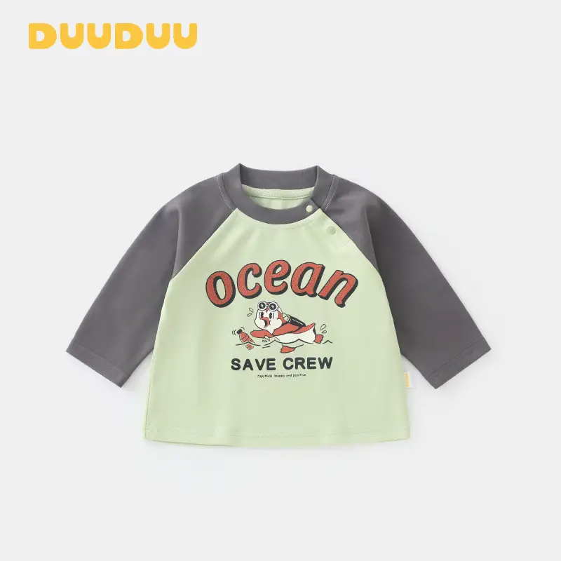 Duuduu Kids Ocean Save Crew T-Shirt Long Sleeve - Image 2
