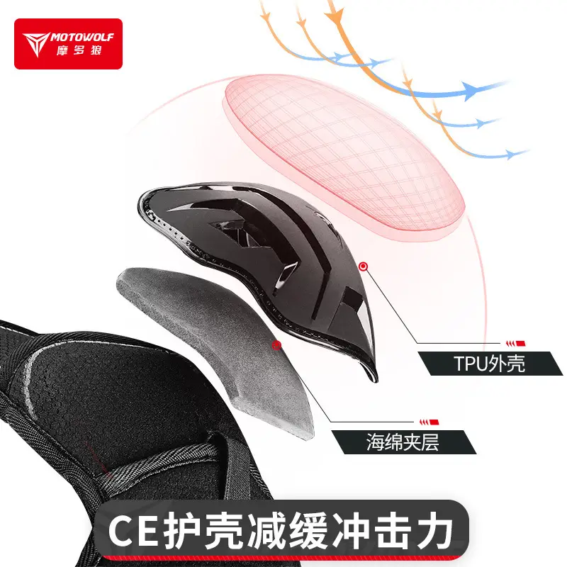 Modo Wolf Four-Season Motorcycle Knee Pads and Elbow Pads, Anti-Fall Protective Gear for Motorcycles, Windproof and Warm for Spring and Summer Riding - Image 25