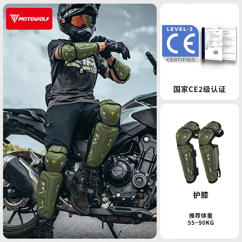 Modo Wolf Four-Season Motorcycle Knee Pads and Elbow Pads, Anti-Fall Protective Gear for Motorcycles, Windproof and Warm for Spring and Summer Riding - Image 5
