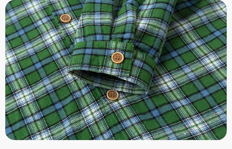 Children's Plaid T-Shirt Green Blue Autumn — feature 27