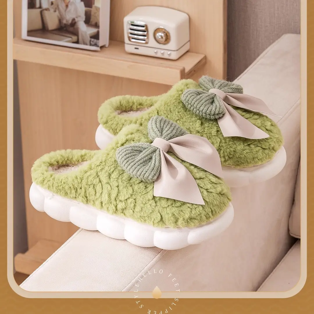 Home Cotton Slippers for Women, Winter Indoor Warm Cotton Shoes, Non-Slip Household Couple Plush Slippers, Men's Winter Wholesale — feature 17