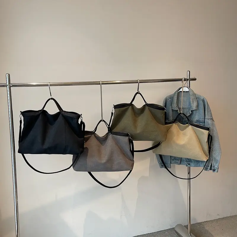 Women Satchel Tote Bag Beige Black 2025 Summer Fashion