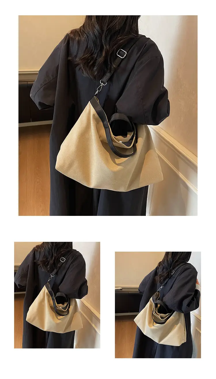 Women Satchel Tote Bag Beige Black 2025 Summer Fashion — feature 11