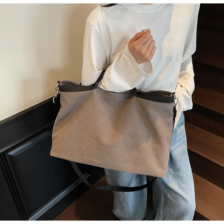 Women Satchel Tote Bag Beige Black 2025 Summer Fashion — feature 16