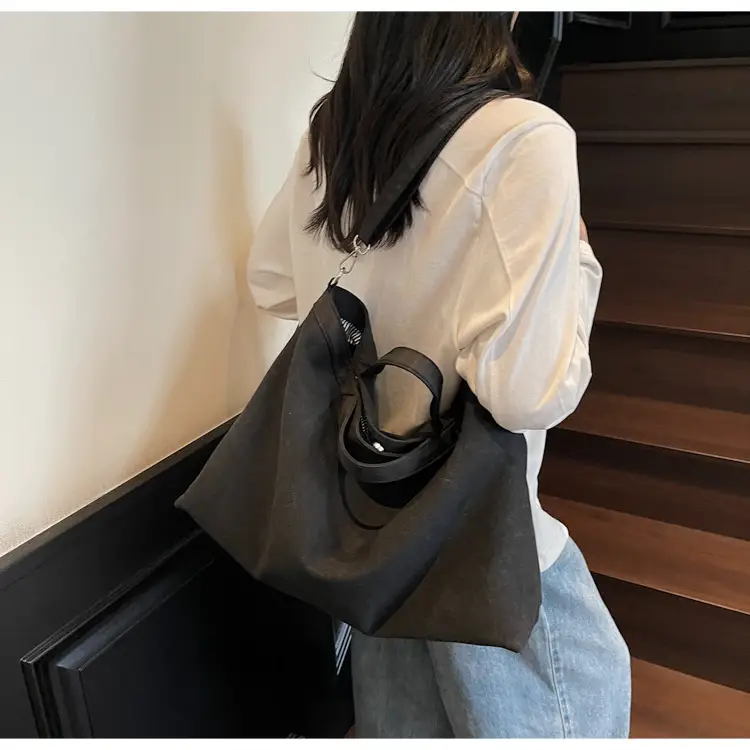 Women Satchel Tote Bag Beige Black 2025 Summer Fashion — feature 17