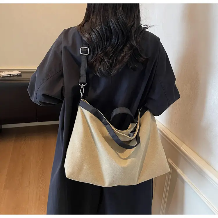 Women Satchel Tote Bag Beige Black 2025 Summer Fashion — feature 24