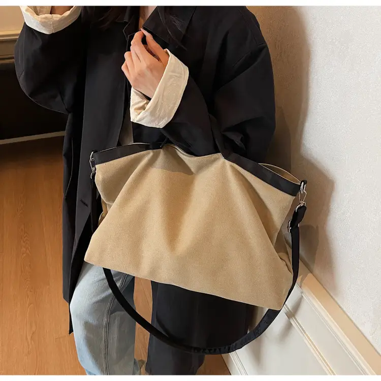 Women Satchel Tote Bag Beige Black 2025 Summer Fashion — feature 25