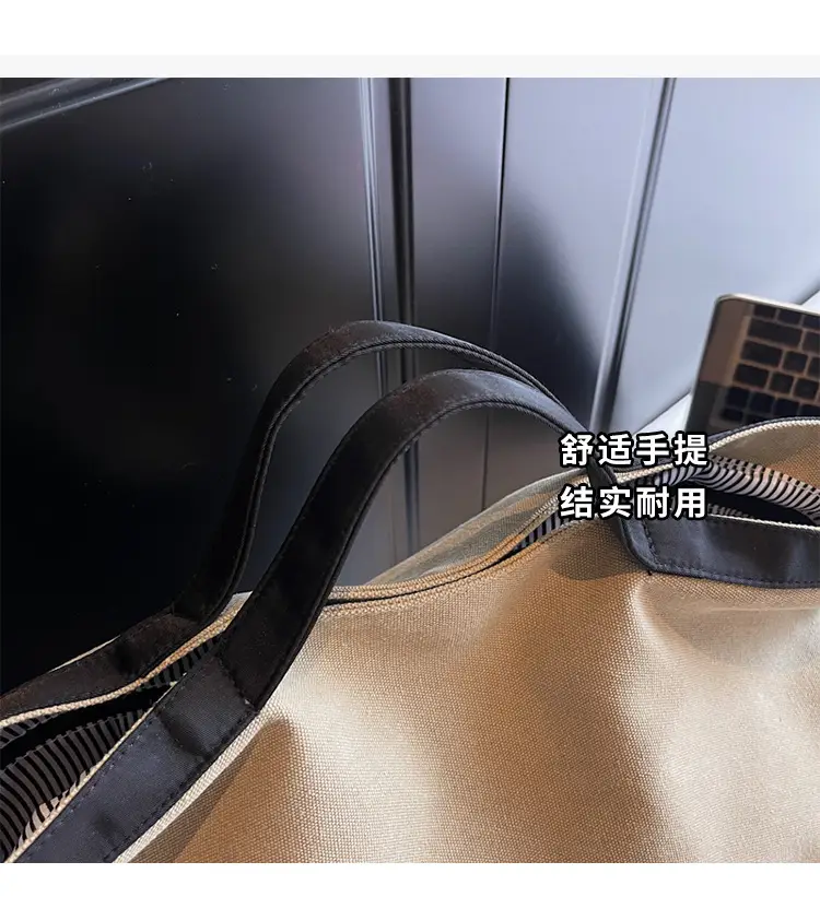 Women Satchel Tote Bag Beige Black 2025 Summer Fashion — feature 5