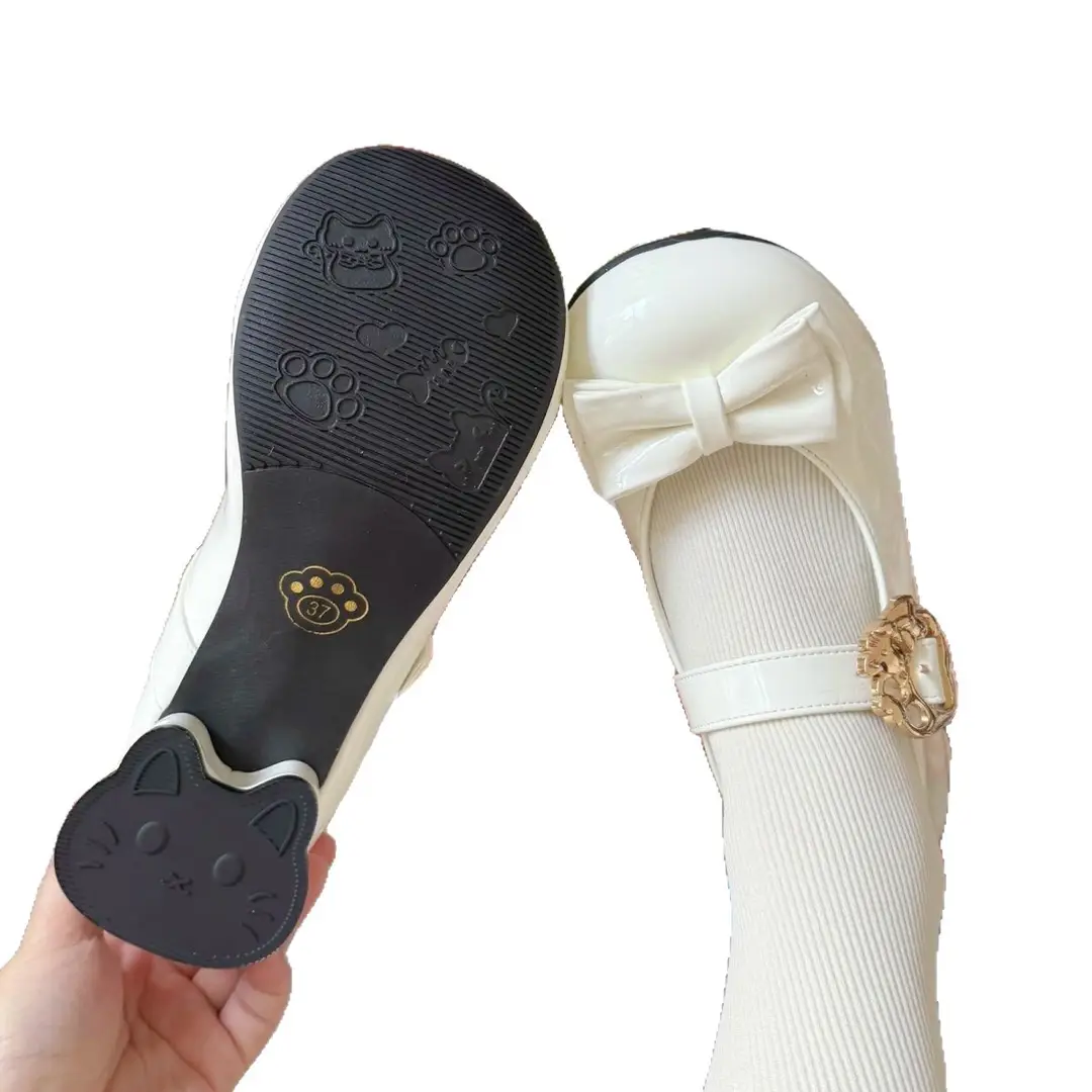 (Hug Cat) Original Versatile and Cute Lolita Shoes with Low Heels and Small Round Toes - Image 9
