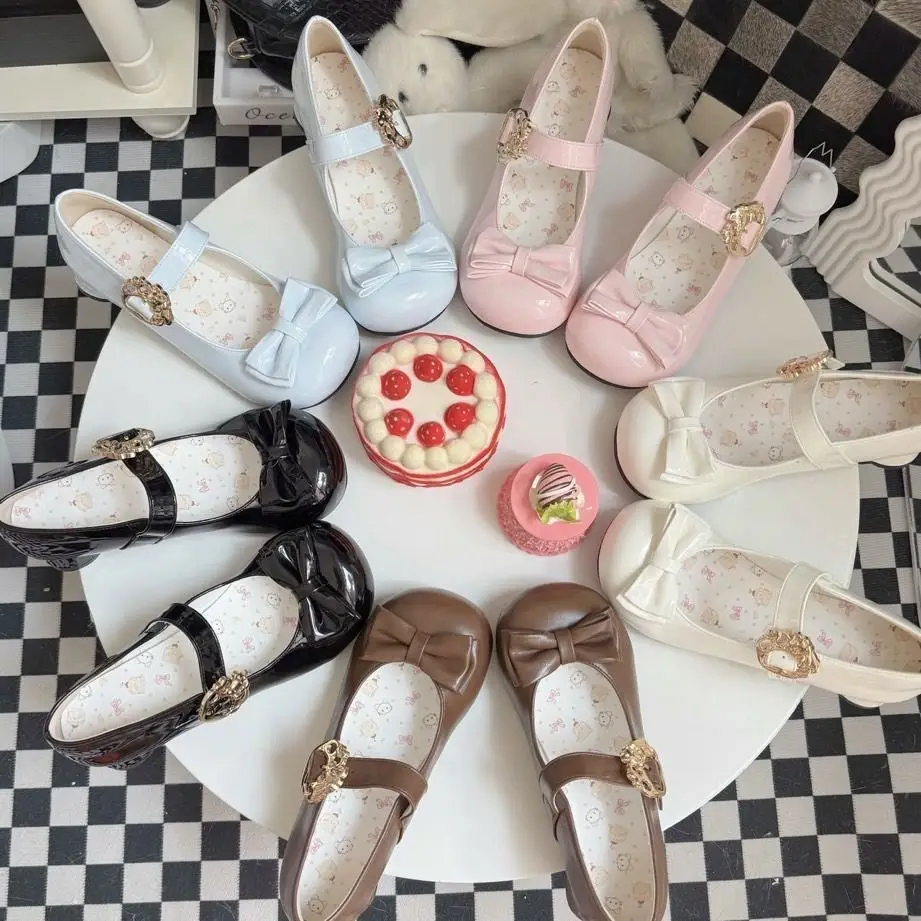 (Hug Cat) Original Versatile and Cute Lolita Shoes with Low Heels and Small Round Toes — feature 18