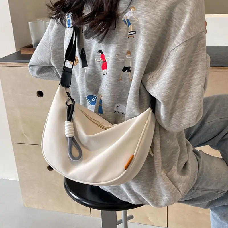 Women Crossbody Nylon Bag White 2025 New Fashion - Image 7