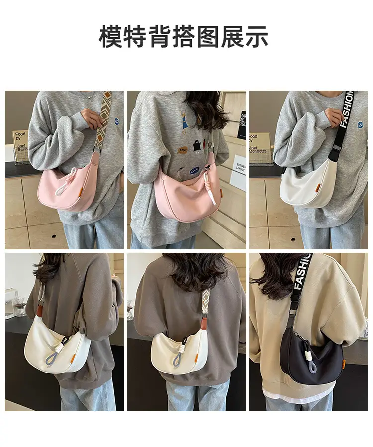 Women Crossbody Nylon Bag White 2025 New Fashion — feature 10