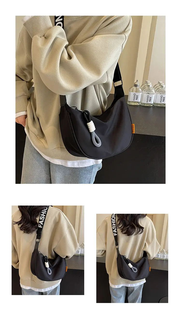 Women Crossbody Nylon Bag White 2025 New Fashion — feature 11