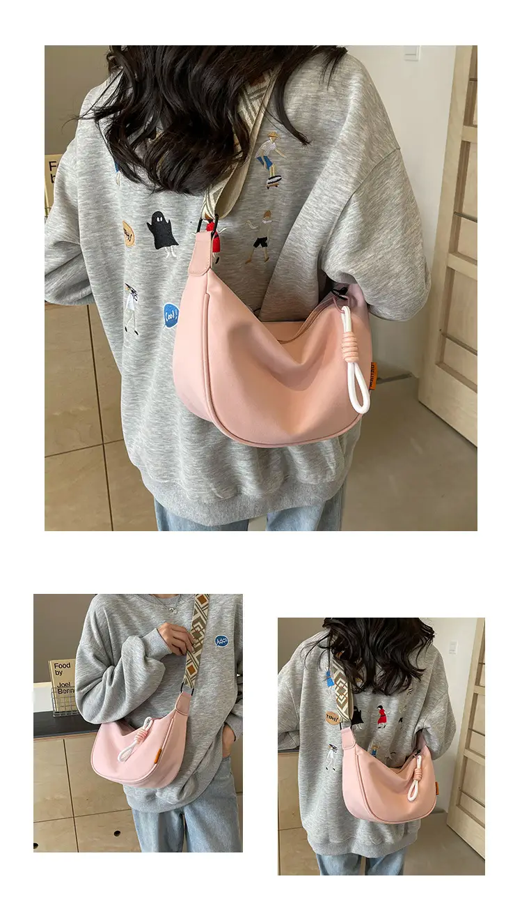 Women Crossbody Nylon Bag White 2025 New Fashion — feature 12