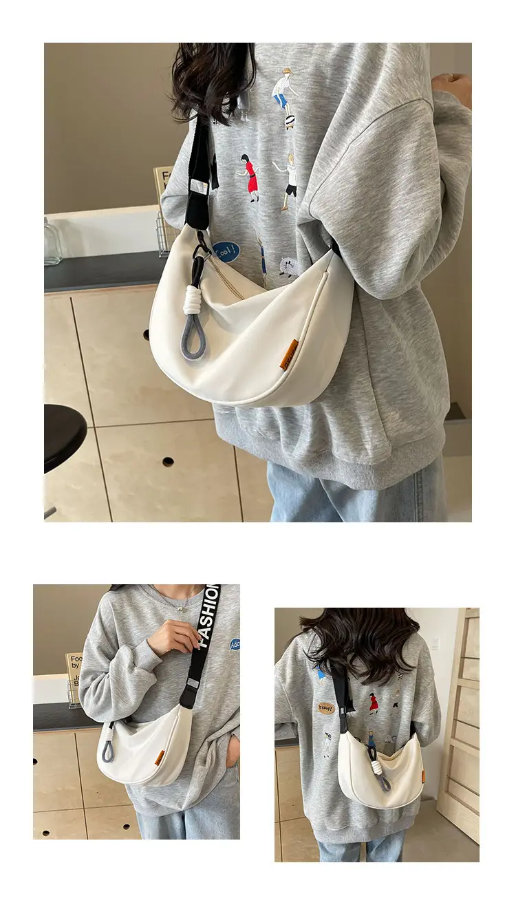 Women Crossbody Nylon Bag White 2025 New Fashion — feature 13