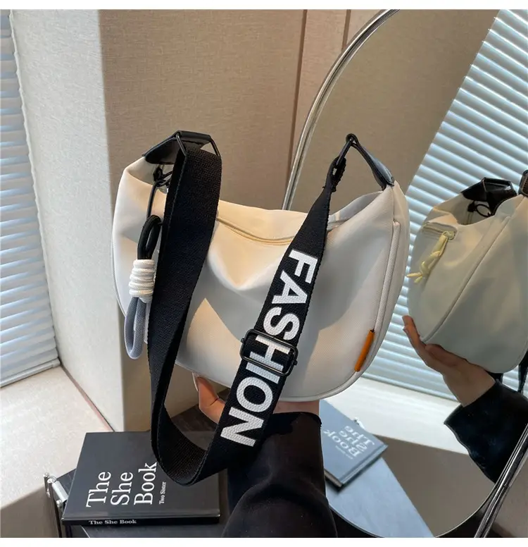 Women Crossbody Nylon Bag White 2025 New Fashion — feature 17