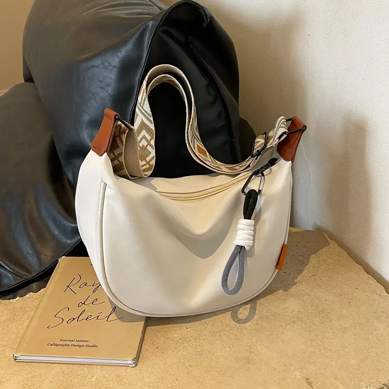 Women Crossbody Nylon Bag White 2025 New Fashion - Image 4