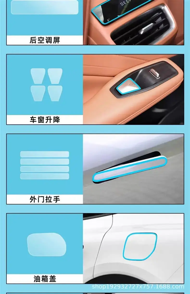 Dark Blue S05 TPU Interior Film for Car Dashboard — feature 8