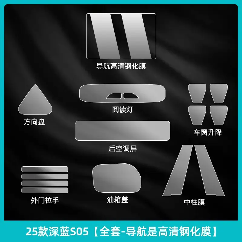 Dark Blue S05 TPU Interior Film for Car Dashboard
