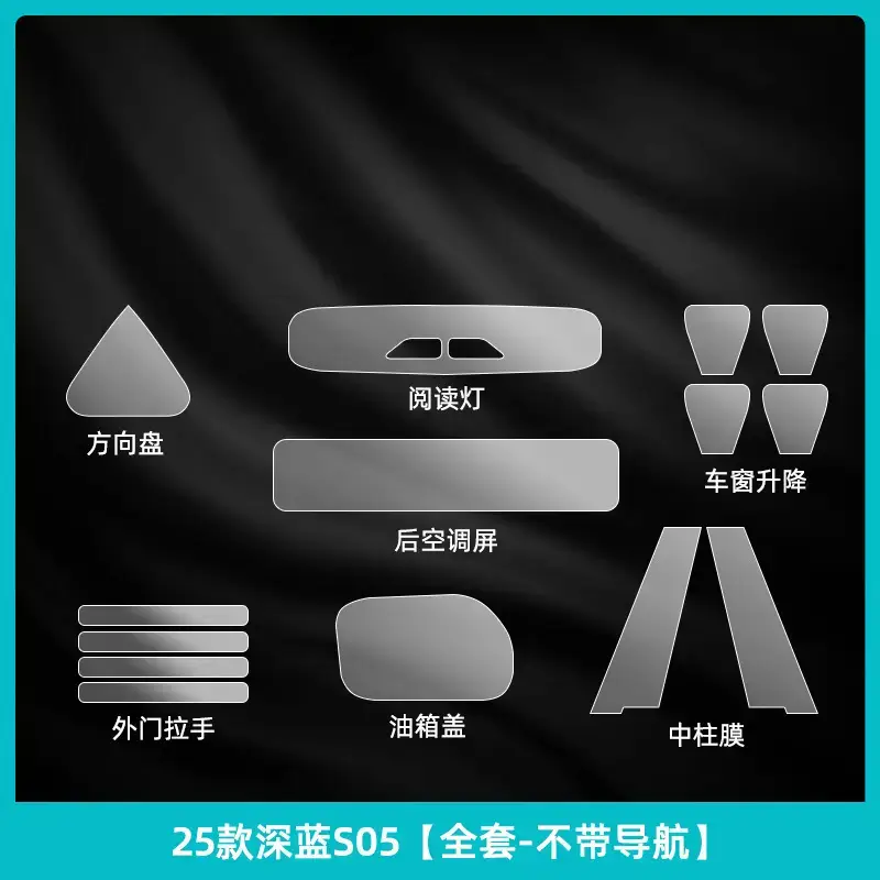 Dark Blue S05 TPU Interior Film for Car Dashboard