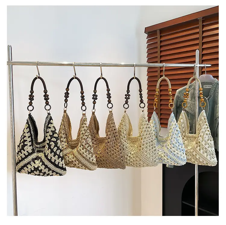 Women Straw Bag New Seaside Cut Out Shoulder Tote — feature 8