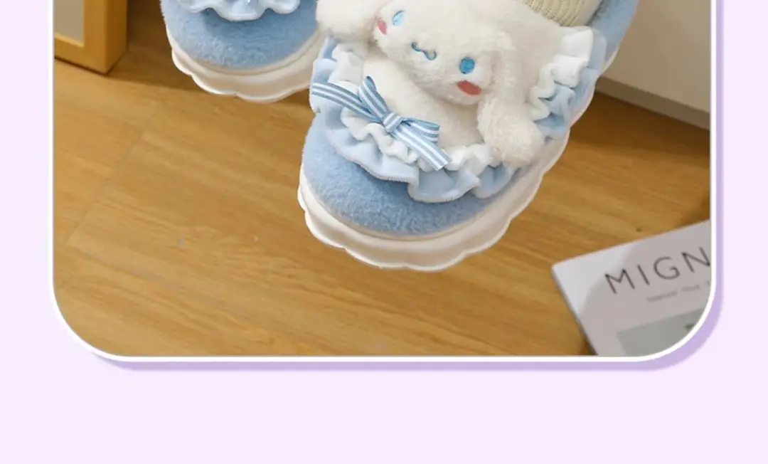 Hellokitty Cotton Slippers for Women Autumn and Winter 2024 New Cute Indoor Home Warm Plush Cotton Slippers for Women — feature 3