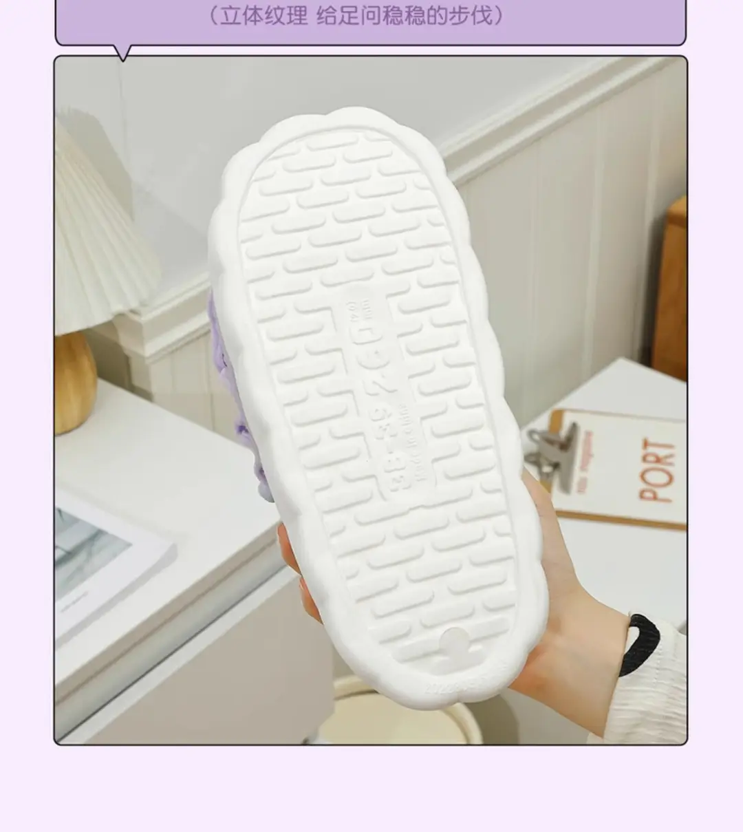 Hellokitty Cotton Slippers for Women Autumn and Winter 2024 New Cute Indoor Home Warm Plush Cotton Slippers for Women — feature 8