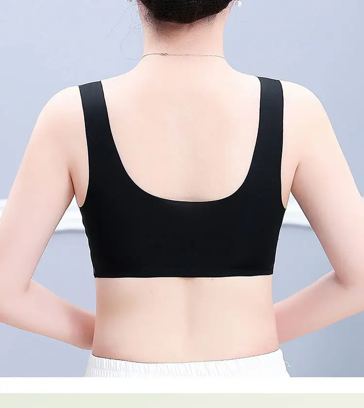 Popular Foreign Trade Cross-Border Front-Button Bra for Middle-Aged and Elderly Mothers, Thin, Breathable, Large Size Push-Up Anti-Sagging Bra — feature 11