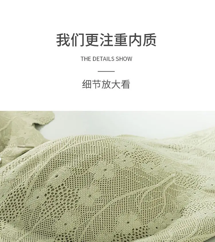 Popular Foreign Trade Cross-Border Front-Button Bra for Middle-Aged and Elderly Mothers, Thin, Breathable, Large Size Push-Up Anti-Sagging Bra — feature 22