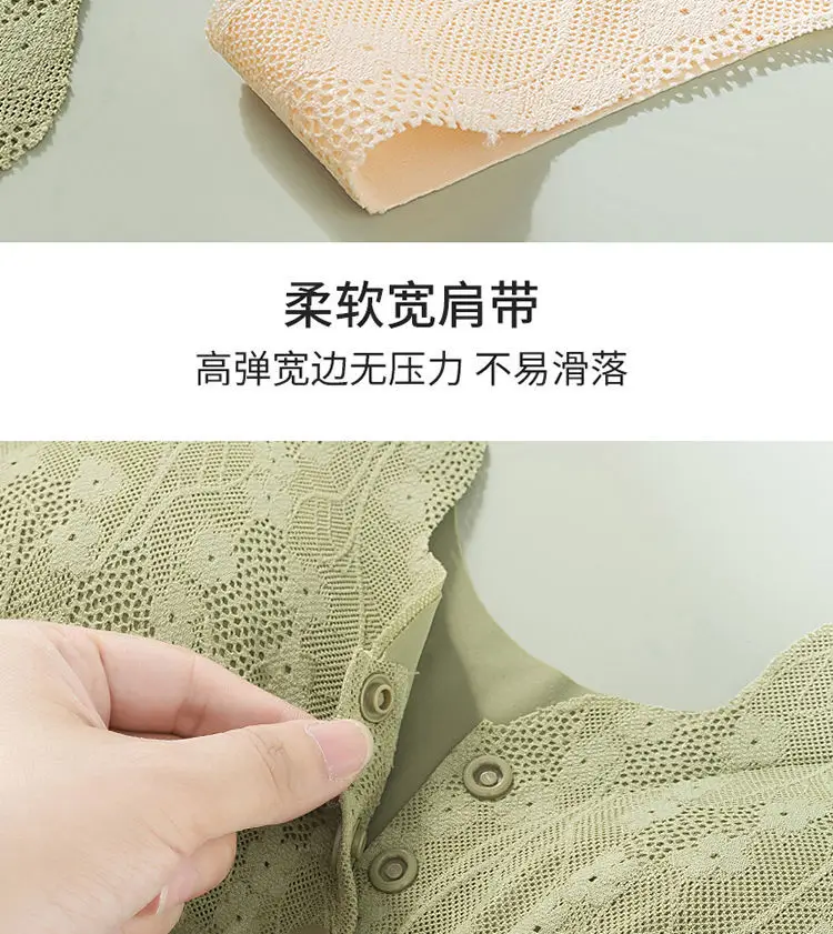 Popular Foreign Trade Cross-Border Front-Button Bra for Middle-Aged and Elderly Mothers, Thin, Breathable, Large Size Push-Up Anti-Sagging Bra — feature 24