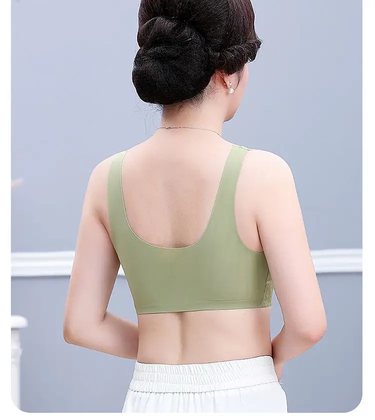 Popular Foreign Trade Cross-Border Front-Button Bra for Middle-Aged and Elderly Mothers, Thin, Breathable, Large Size Push-Up Anti-Sagging Bra — feature 31