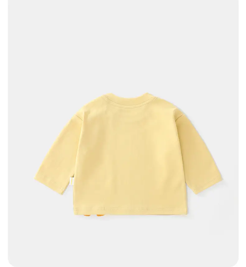 Duuduu Long Sleeve Baby Top Yellow Star Print — feature 14