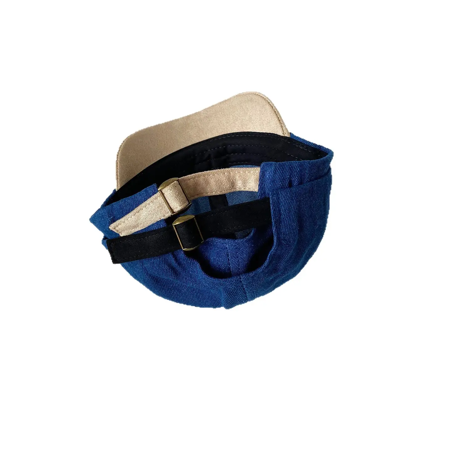 Blue Heart Cap for Kids Small Size Beige Cap
