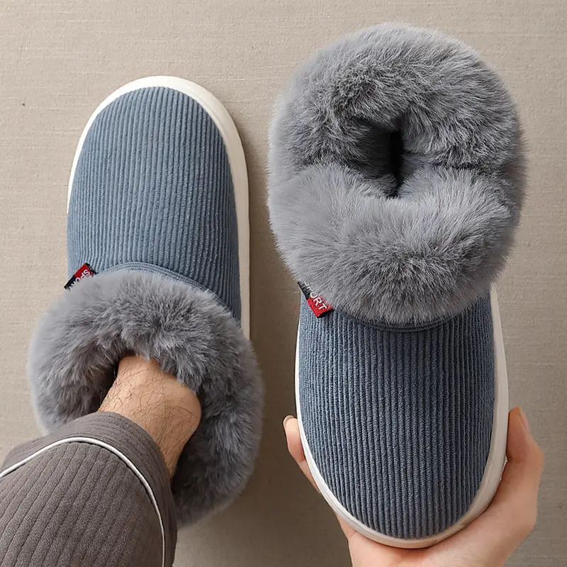 High-Top Plush Cotton Slippers for Men, Winter Closed-Back Outdoor Wear, 2024 New Indoor Furniture Warm Cotton Shoes for Women - Image 4
